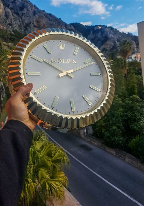 best wall clock rolex|Rolex desktop clock.